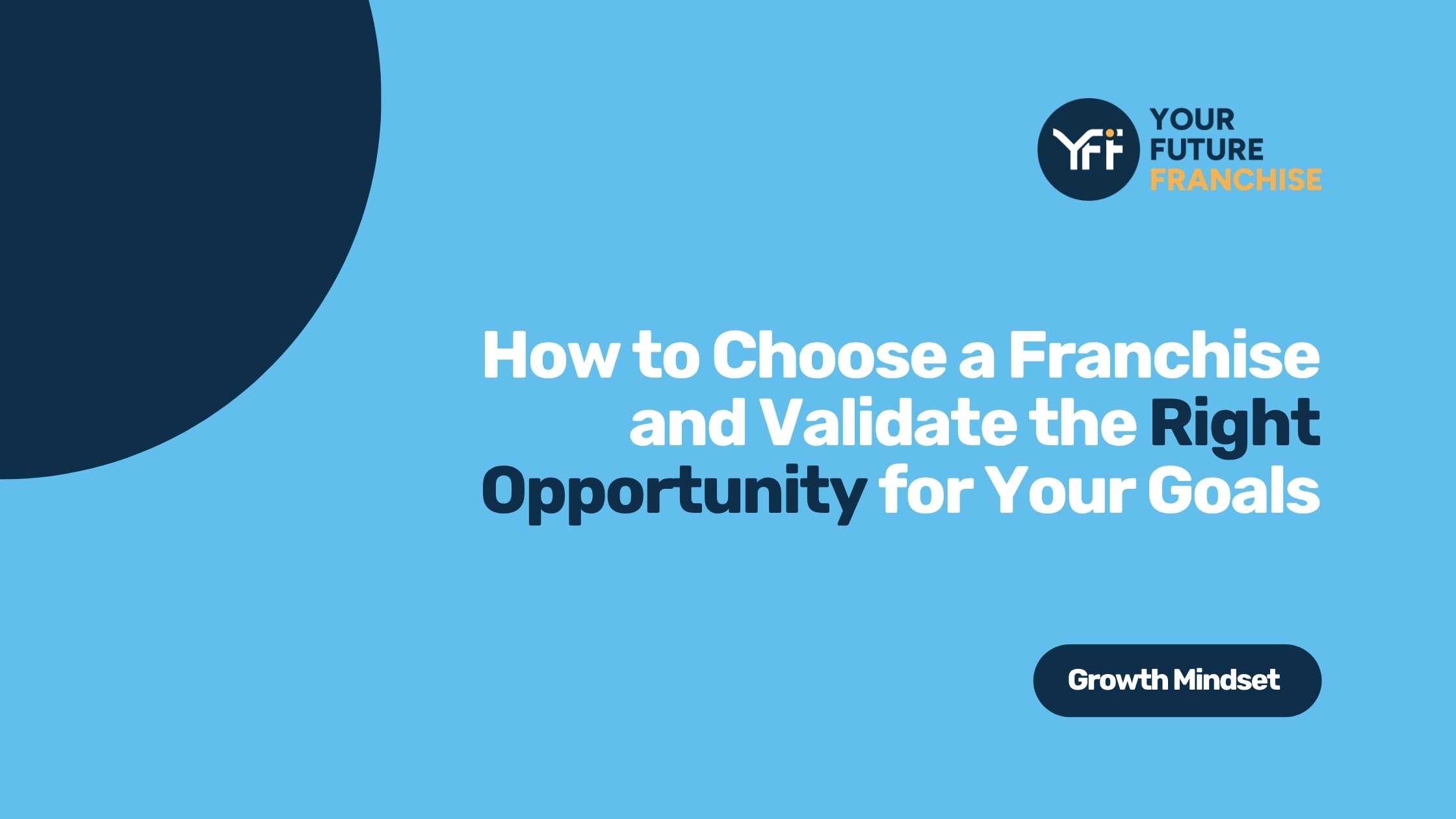 Choosing a franchise based on your goals and future visions